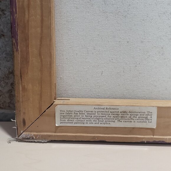 Vintage Native American Eagle Dance Canvas Painting 1994 Signed - Picture 5 of 13